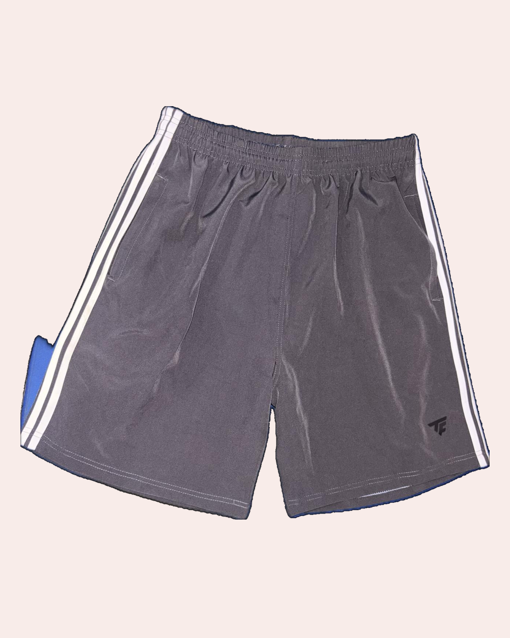 Grey Side Stripe Sports Shorts